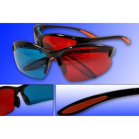 3x 3 Dimension (3D) Brille in rot/cyan Modell 8002