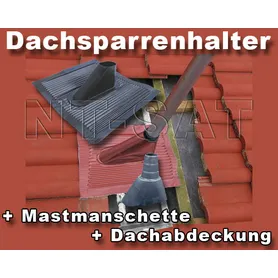 Komplettanlage Dachsparrenhalter inkl. 1m Mast