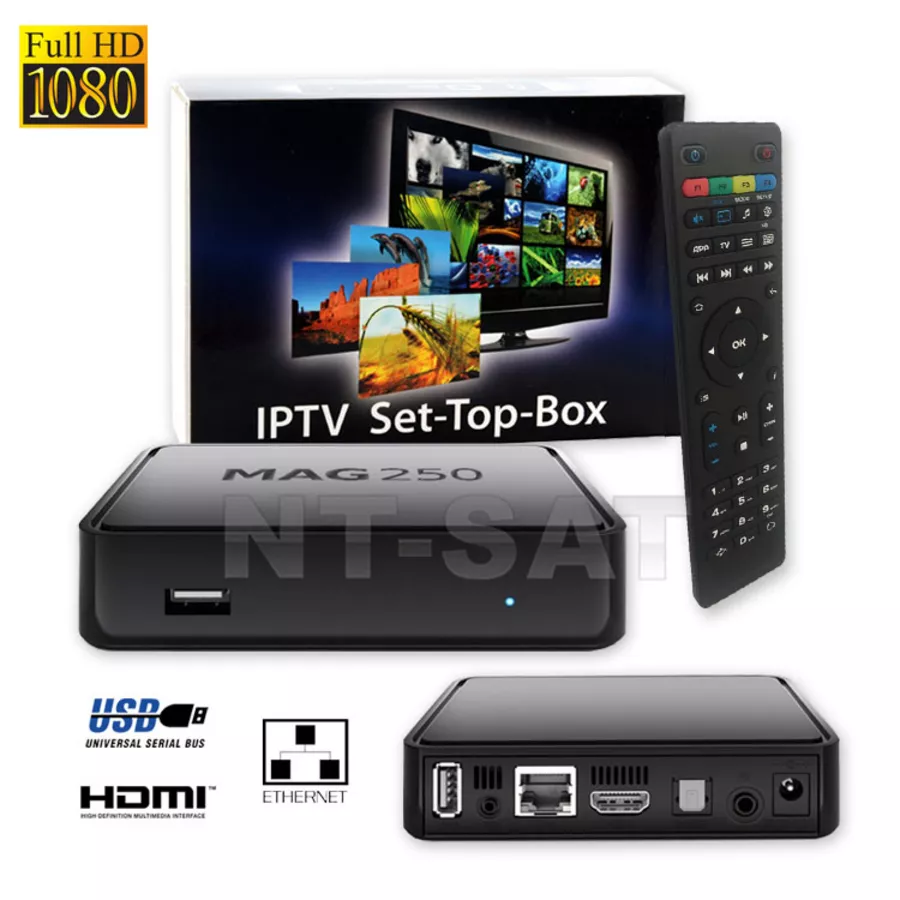 MAG 250 BOX Multimedia player TV Box IPTV SET TOP USB HDMI HDTV