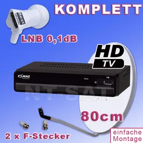 Komplette Anlage mit HD Receiver Comag HD25