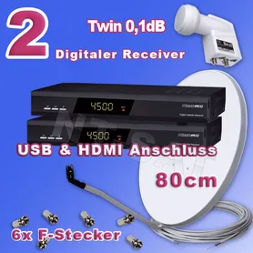 Komplett mit 2 Receiver Micro M72 mit USB & HDMI