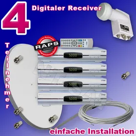 Komplettanlage mit 4 Smart MX04 L mit RAPS Technologie