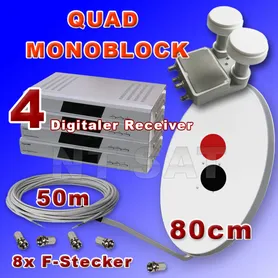4 Teilnehmer Komplettanlage-4 Digital Receiver M 45