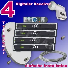Komplettanlage mit 4 Megasat 4050 HDMI