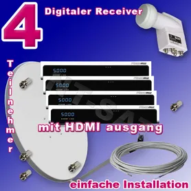 Komplettanlage mit 4 Micro M52 mit HDMI Anschluss