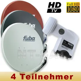 Fuba DAA 780 - Satellitenschüssel 78cm + Best LNB Quad