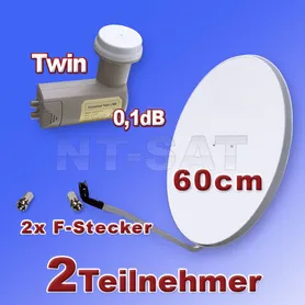 Digital SAT Spiegel 60cm und Mikroelektronik Twin LNB