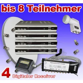 Digitales Multi-Set für 8 Teilnehmer inkl. 4 Digital Receiver