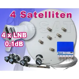 Super!!! EMPFANG VON 4 SATELLITEN - Komplettanlage