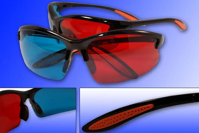 3 Dimension (3D) Brille in rot/cyan Modell 8002
