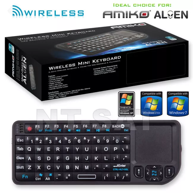 Amiko Tastatur WLK-100 Wireless Keyboard & Touchpad