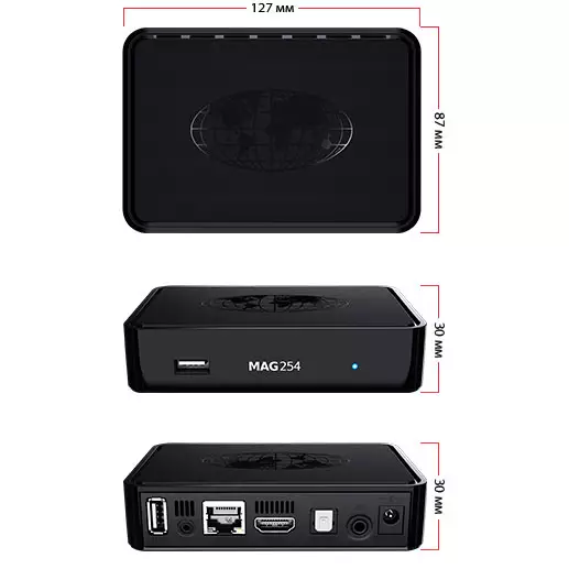 MAG 254 Wlan BOX Multimedia Player Internet TV