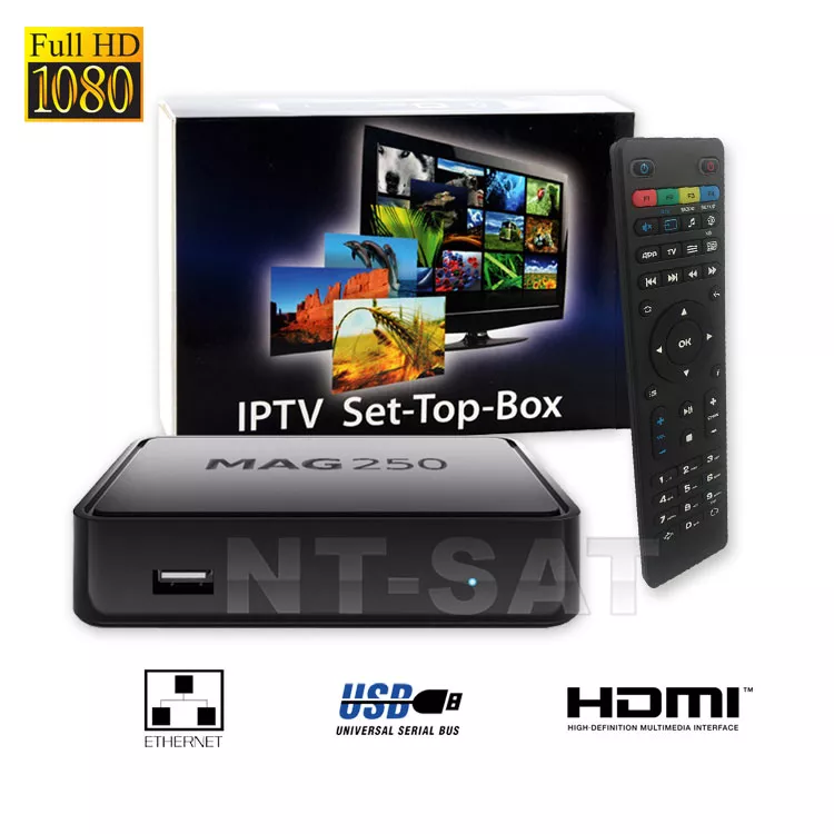 MAG-250 Micro Konsole IPTV SET TOP BOX Internet TV 
