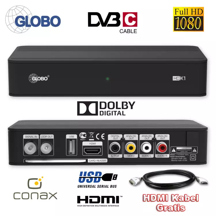Hd Kabel Receiver Globo Opticum HDTV Xc 1 Digital DVB C