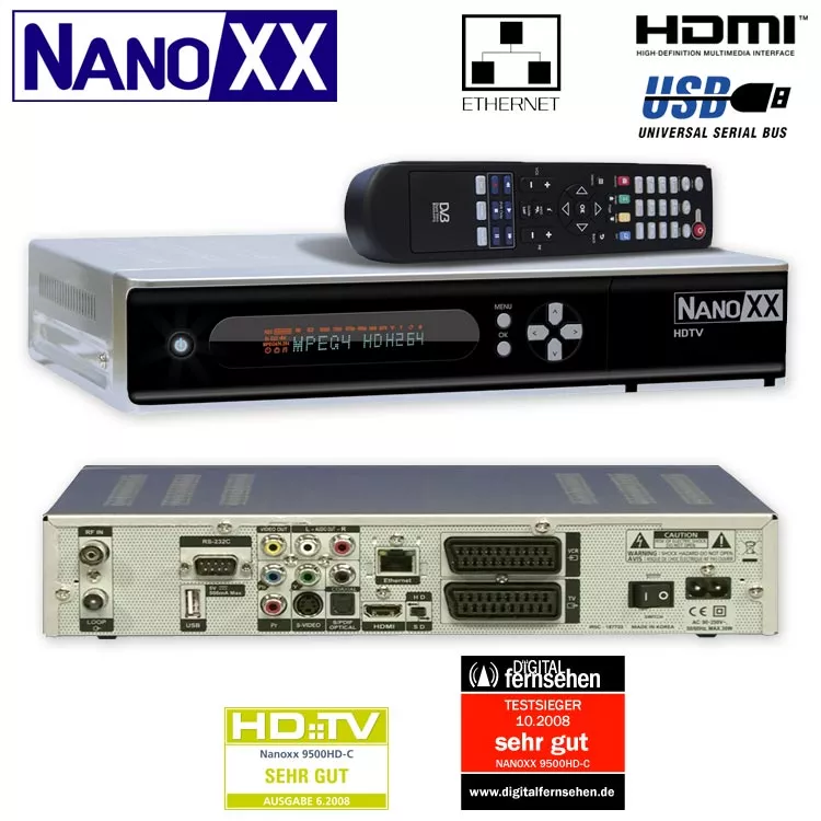 HD Kabel Receiver DVBC NanoXX 9500HDC USB LAN HDMI 2x Ci Scart