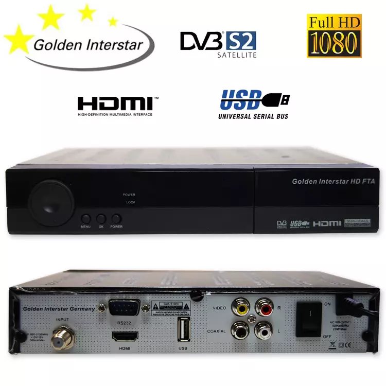 récepteur satellite or Interstar HD FTA DVB S S2 récepteur Full HD