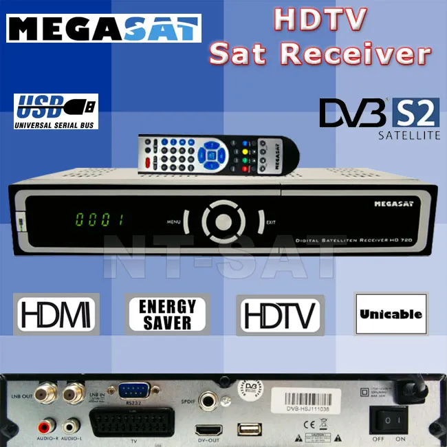 Digital HDTV Sat Receiver Megasat HD 720