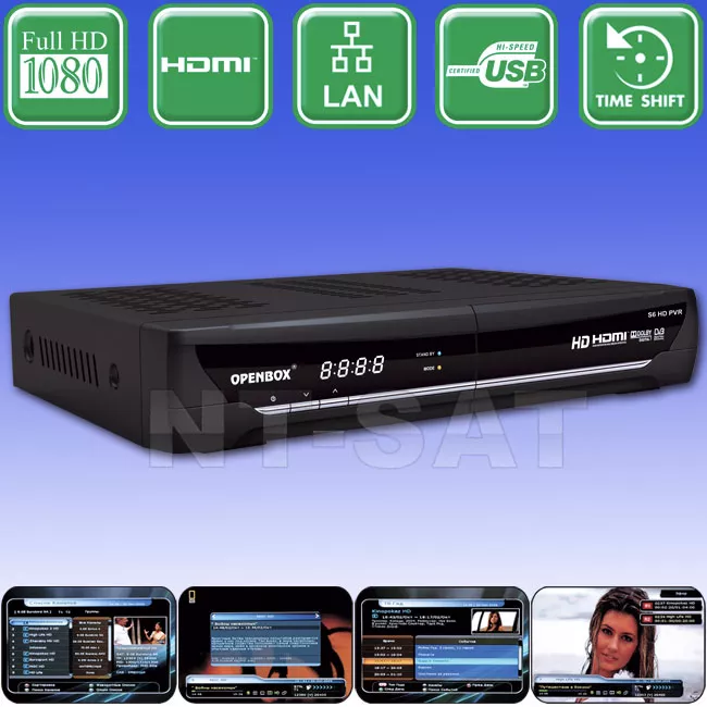HDTV Satellite Receiver Openbox S6 HD USB Recorder