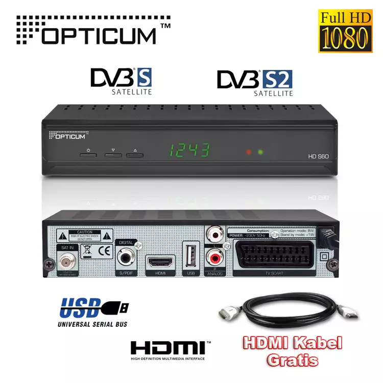 HDTV Satellite Receiver Opticum HD S60