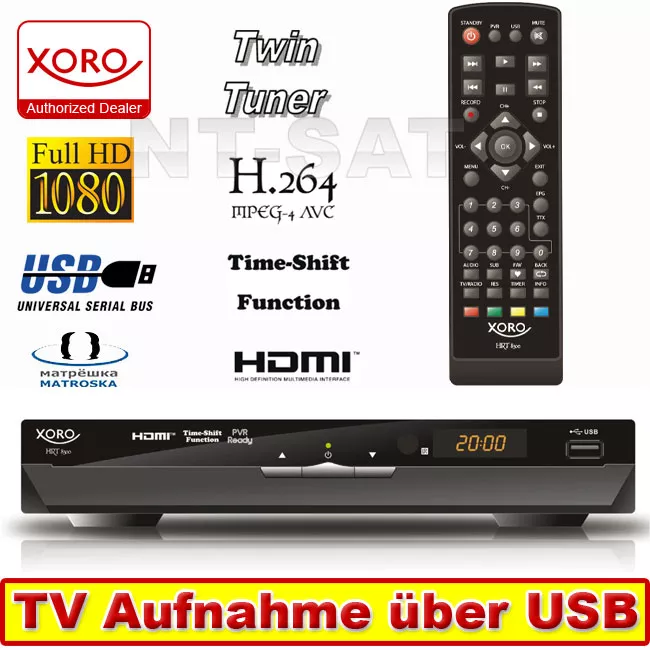 Digital HD DVB-T Twin Tuner Xoro HRT 8300