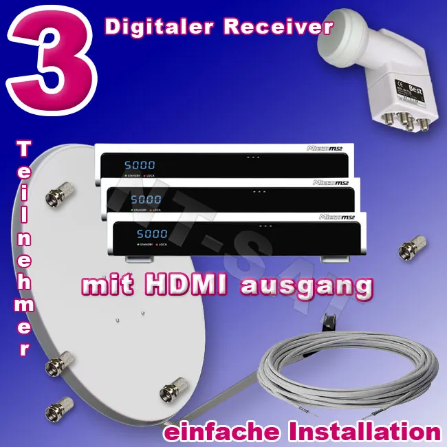 Komplettanlage mit 3 Micro M52 mit HDMI Anschluss