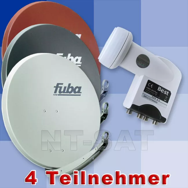 Fuba DAA 850 - Satellitenschüssel 85cm + Best LNB Quad 0,1dB