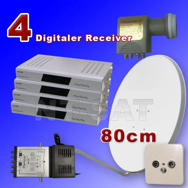 Digitales Einkabel-Komplettpaket für 4 Teilnehmer Digitales Einkabel-Komplettpaket für 4 Teilnehmer