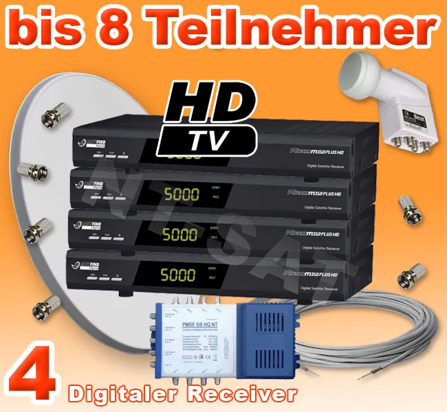8 Teilnehmer inkl. 4 Micro M150 HD+PMSE-5/8