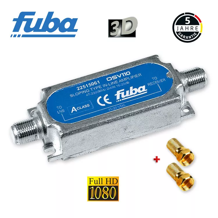 FUBA 20 dB Sat / TV Signal Verstärker Inline Leistungsverstärker OSV