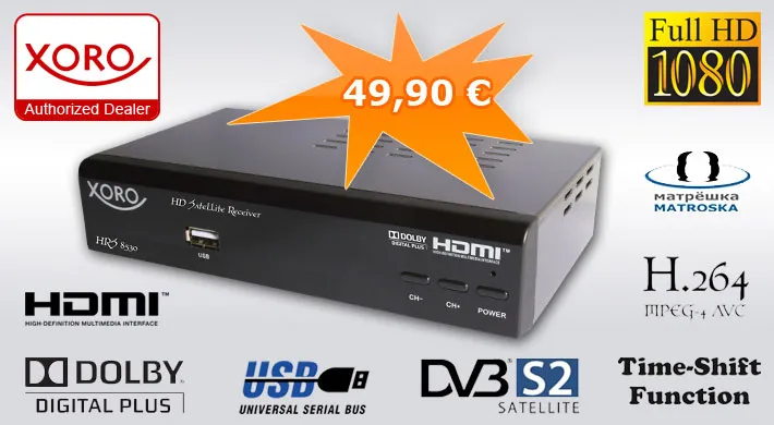 Digital Sat Receiver XORO HRS 8530