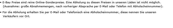 Informationen zur Abholung