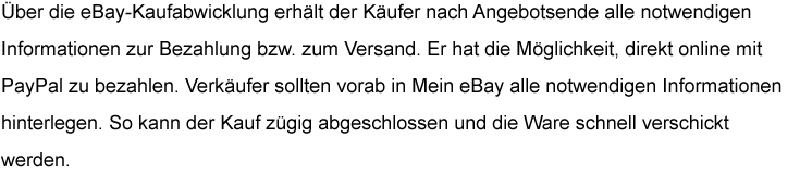 Hinweise zur Zahlungs- und Lieferabwicklung