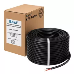 KFZ Stromkabel 2-adrig 0,75mm² Flach – FLRYY FLYYF Kupferleitung