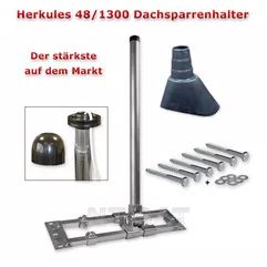 Dachsparrenhalter Herkules 48/1300 Mastkappe, Mastmanschette, Befestigungsset