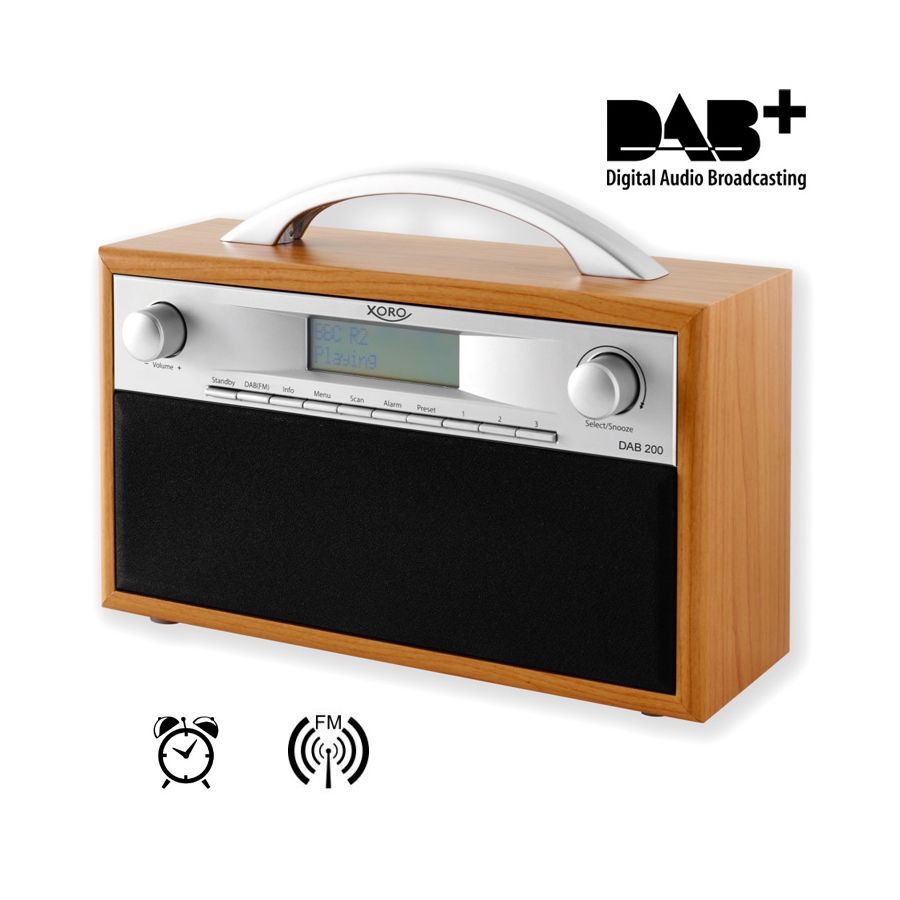 DAB Radio Tragbares DAB+/FM Radio, Holzdesign, 10