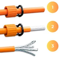 CAT 7 RJ45 Netzwerkstecker aus Metall – werkzeuglos, STP, bis 10 Gbit/s