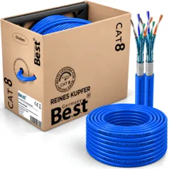 100m Germany B.e.s.t. CAT 8 Duplex Netzwerkkabel Verlegekabel 40 Gbit/s CAT8 Datenkabel CAT8.1 LAN