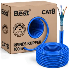 100m CAT 8 Netzwerkkabel Verlegekabel 40 Gbit/s CAT8 Verkabelung Netzwerk Datenkabel CAT8.1 LAN Germany B.e.s.t