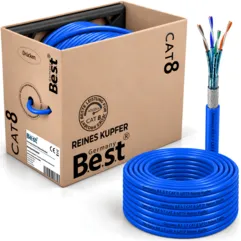 200m CAT 8 Netzwerkkabel Verlege Kabel 40 Gbit/s CAT8 Verkabelung Netzwerk Datenkabel CAT8.1 LAN Germany B.e.s.t