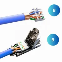 CAT 8 RJ45 Netzwerkstecker aus Metall – werkzeuglos, STP, bis 40 Gbit/s