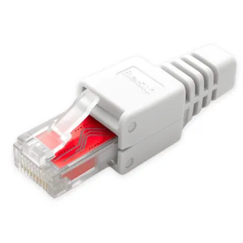 RJ45 CAT6 Netzwerkstecker werkzeuglos weiß – für CAT5/6/7, 1–20 Stück