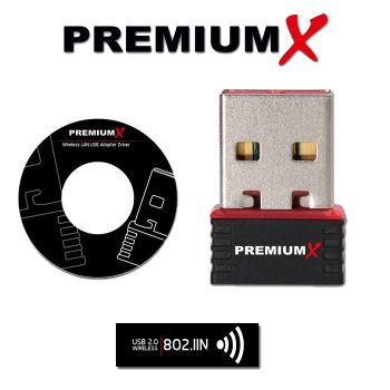 W-Lan Stick PremiumX PX150MINI Wireless N 150Mbit USB-Mini-Pen Adapter Wlan