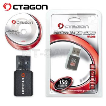 OCTAGON WL008 Wireless LAN USB 2.0 Adapter 150 Mbit/s (WiFi, W-LAN Stick) 802.11b/g/n