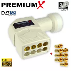 PremiumX OCTO LNB 0,1dB Digital HDTV FullHD 3D tauglich