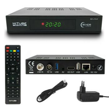 4K Sat Receiver COMBO UHD DVB-S 2X Tuner und DVB-C/T2 Quad Core WLAN