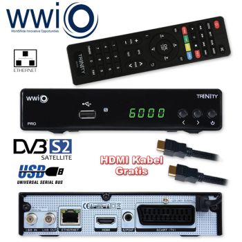 HD Sat Receiver WWIO Trinity PRO PVR USB HDMI LAN Digital (Xoro 8660) FULL HD