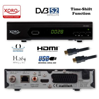 Xoro HRS 8660 Sat-Receiver (DVB‐S2) mit USB‐Rekorder & Media Player