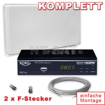 Komplette Anlage SelfSat mit HD Receiver Xoro HRS 8525