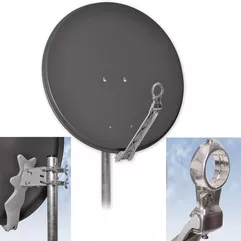 Digitale HD SAT Spiegel Alu Antenne DUR-line ® 75 Select Anthrazit