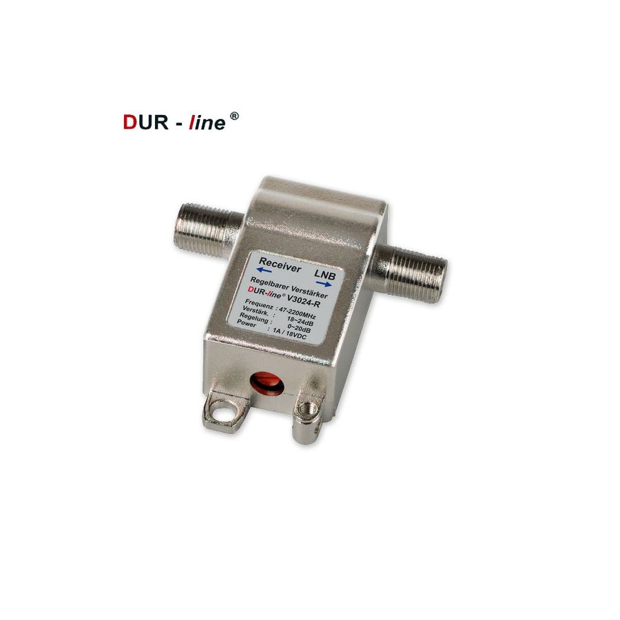 SAT INLINE Verstärker  V3024-R regelbar 4-24 dB von Dur-line® 